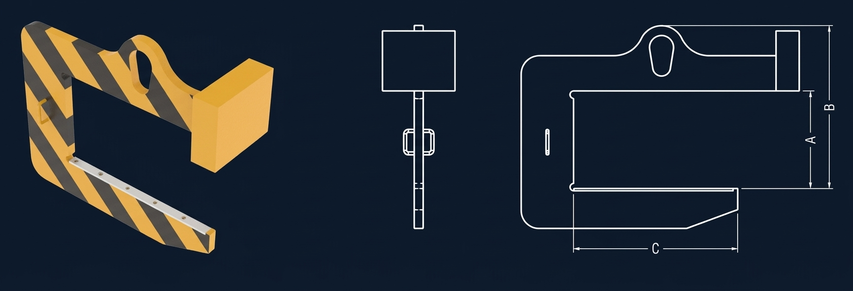 C-Hook technical drawing