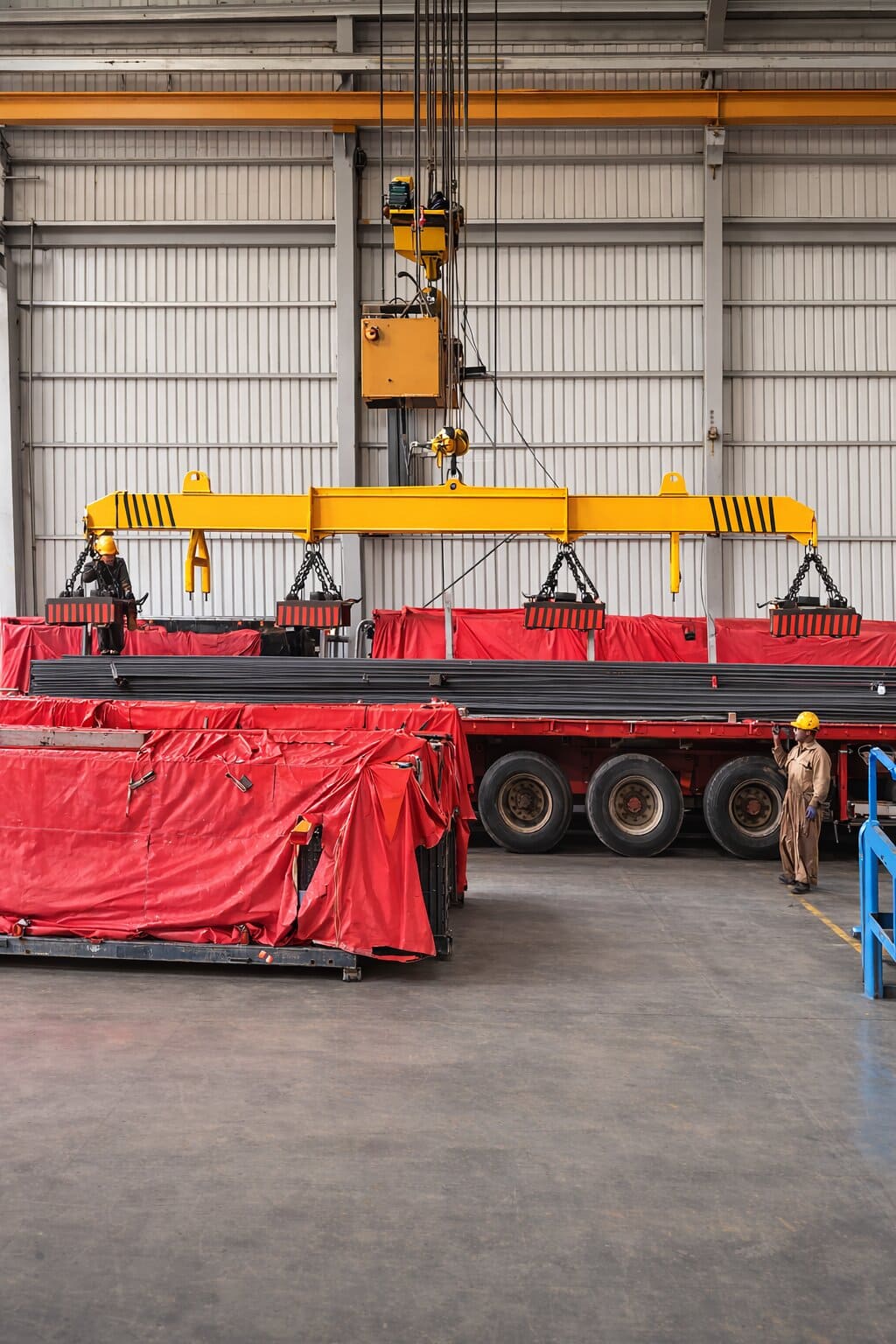 Magnet traverse beam
